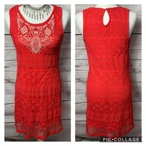 NWT Xhilaration Crochet Embroidered Lace Dress